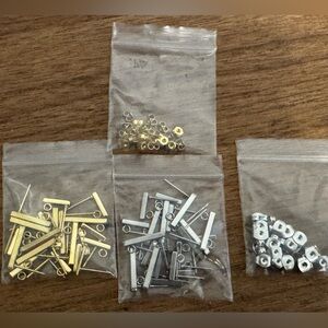 LOT bundle Jewelry earring making kit gold & silver findings crafts screw pins